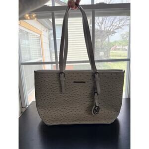 Montana West Ostrich Embossed Conceal Carry Tote Shoulder Bag Grey Western